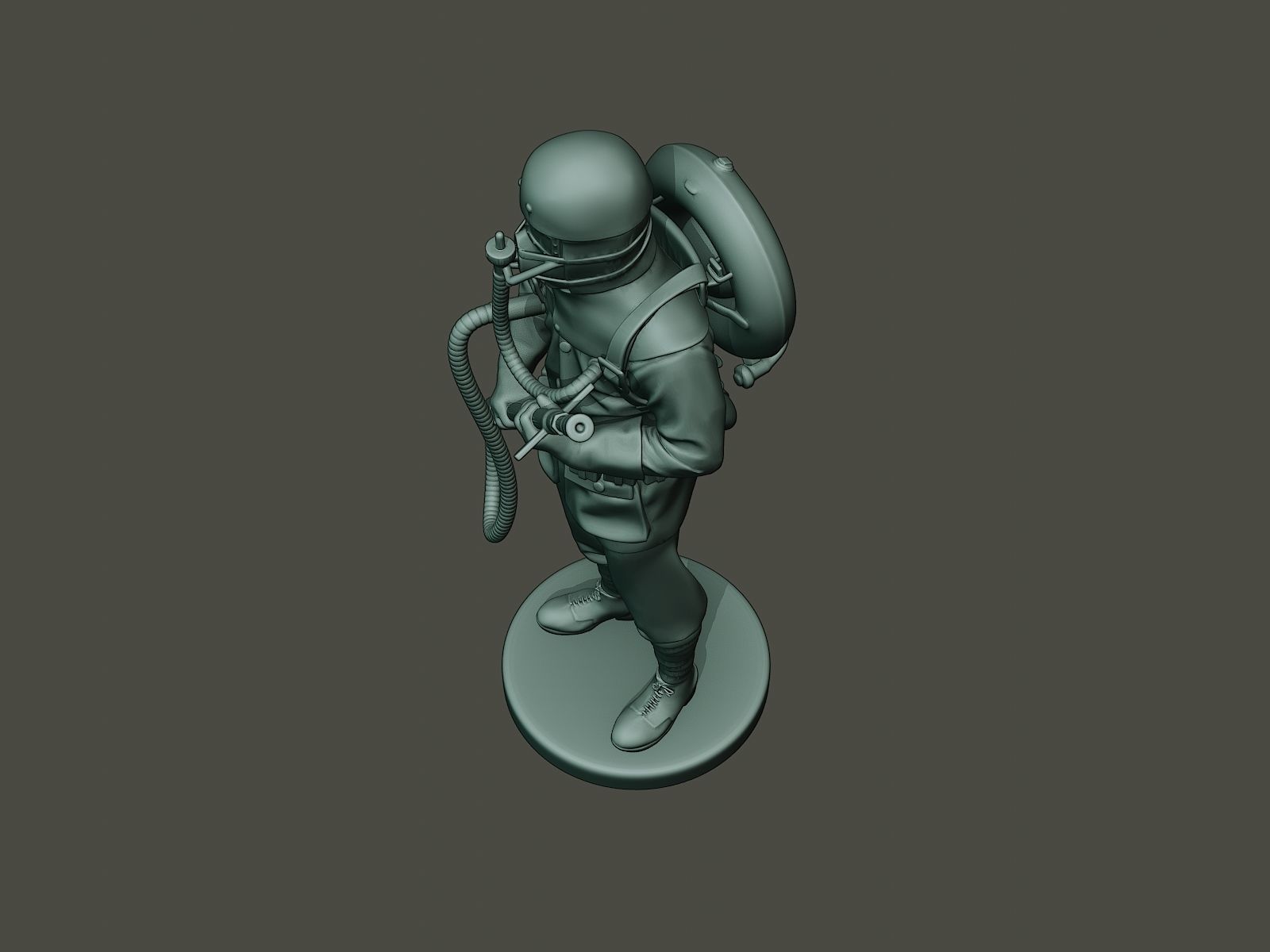 German soldier ww1 stand G5 3D print model_14