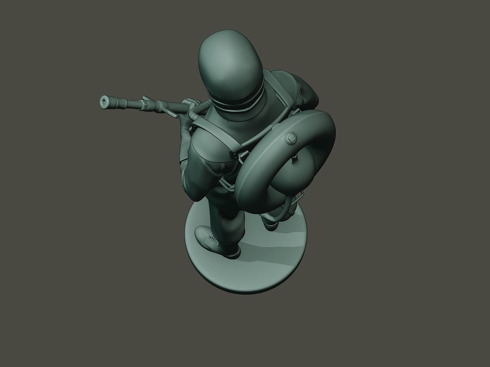 German soldier ww1 stand G5 3D print model_15