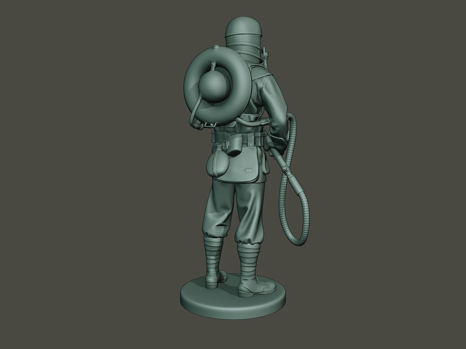 German soldier ww1 stand G5 3D print model_6