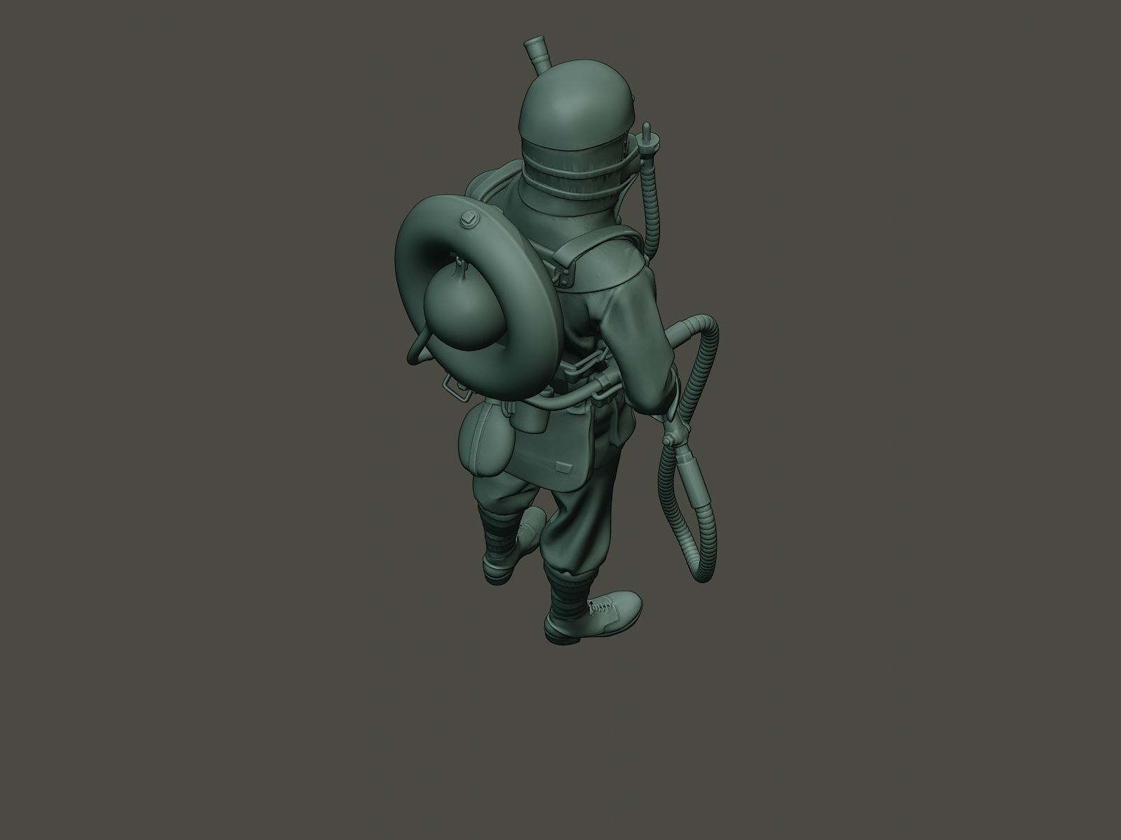 German soldier ww1 stand G5 3D print model_22