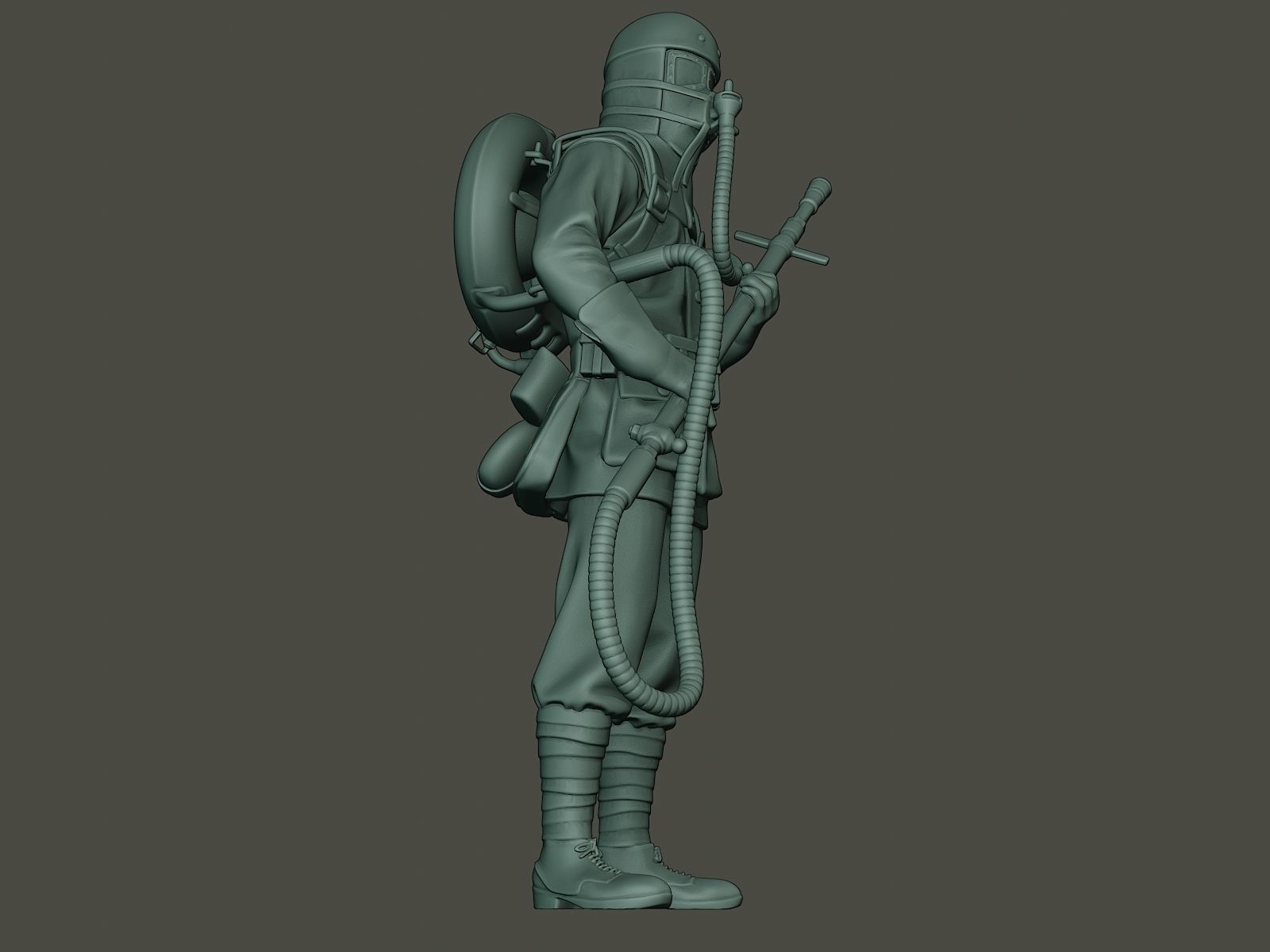 German soldier ww1 stand G5 3D print model_28