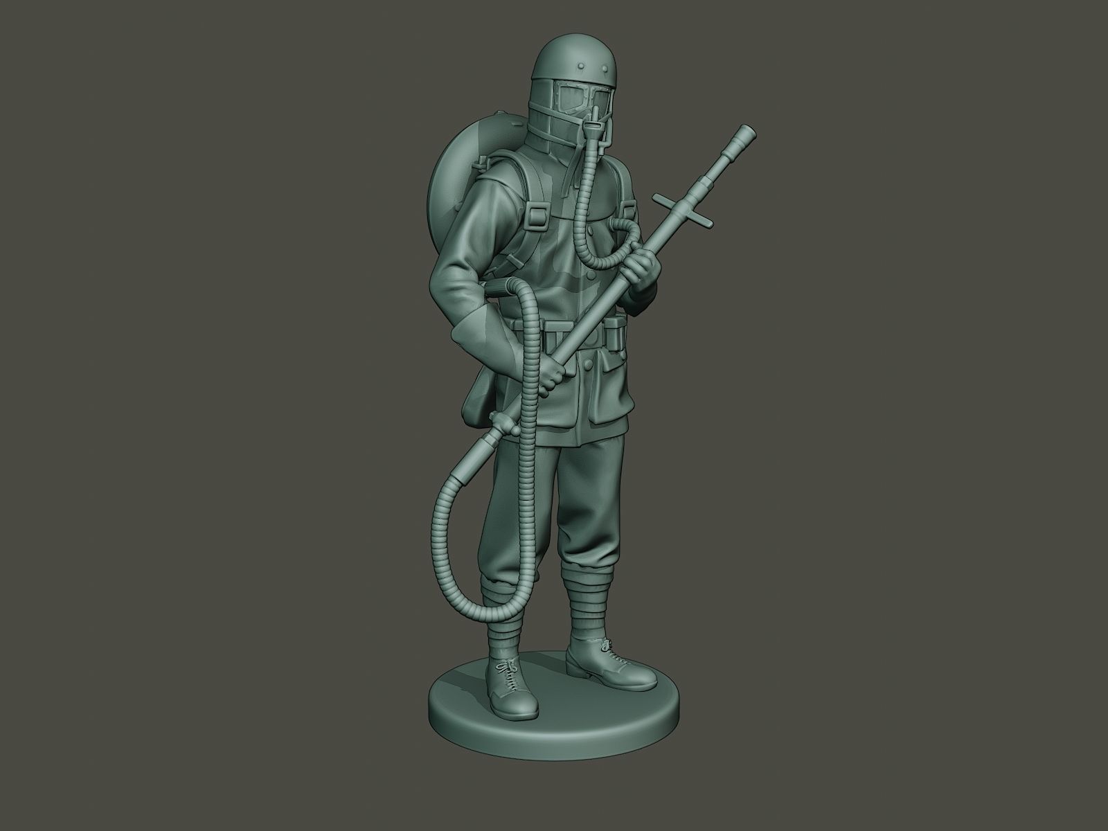 German soldier ww1 stand G5 3D print model_9