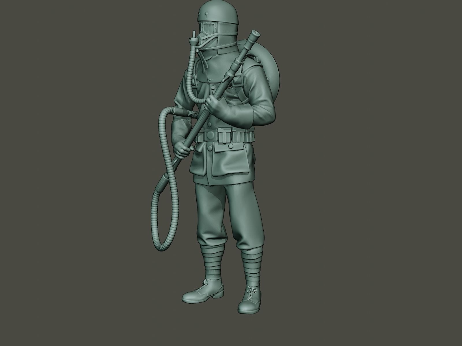 German soldier ww1 stand G5 3D print model_26