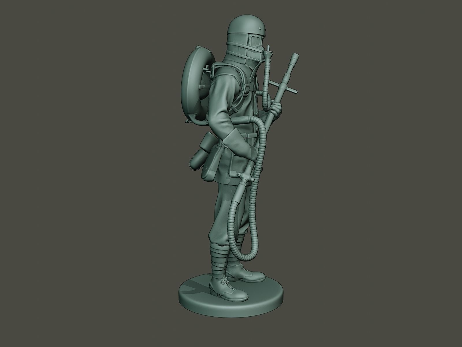 German soldier ww1 stand G5 3D print model_8