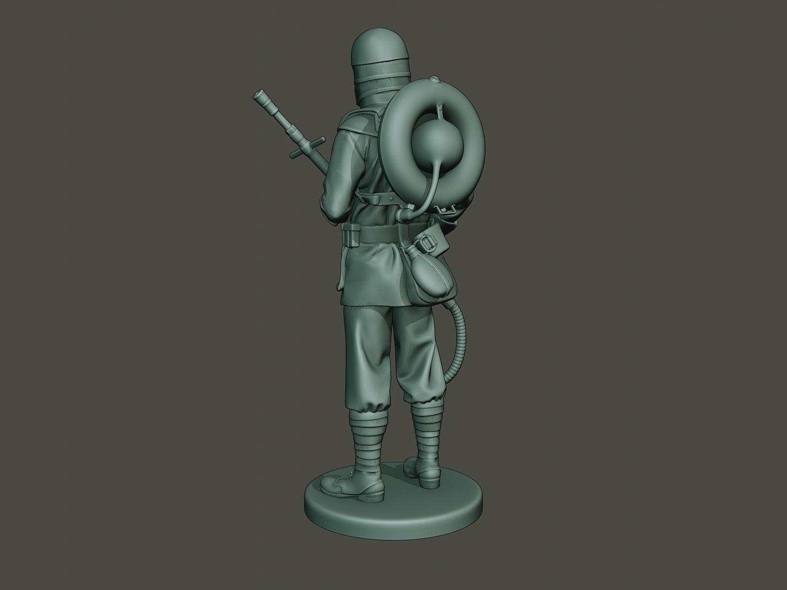 German soldier ww1 stand G5 3D print model_4