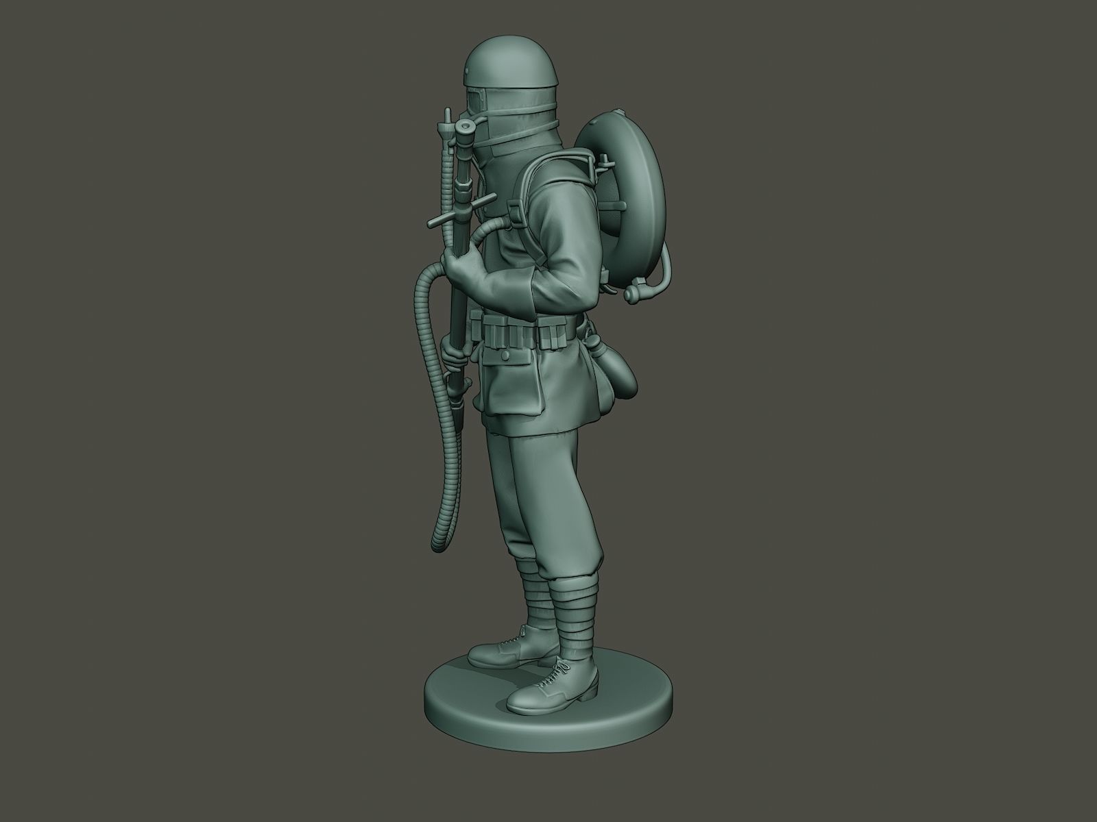 German soldier ww1 stand G5 3D print model_2