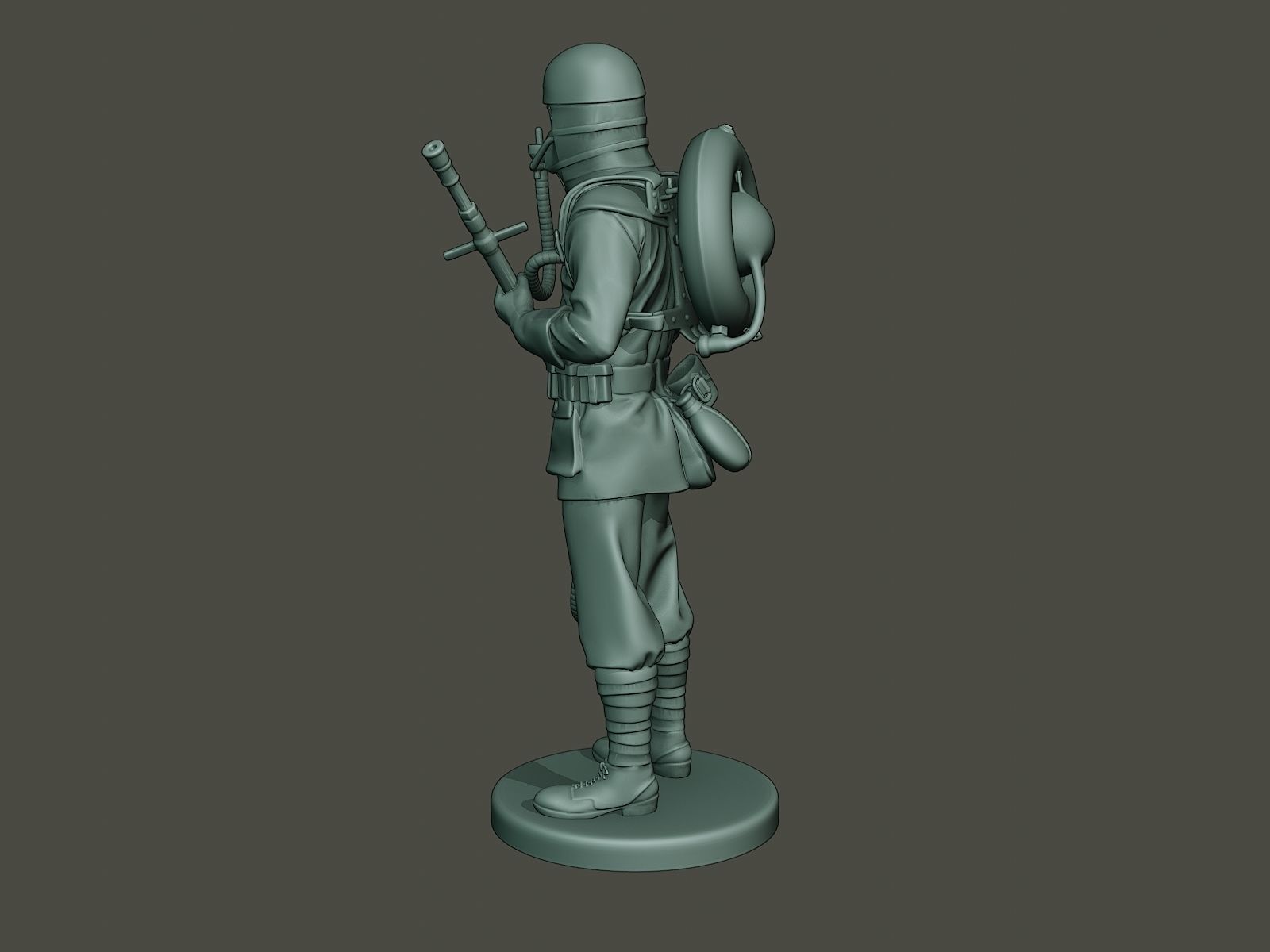 German soldier ww1 stand G5 3D print model_3