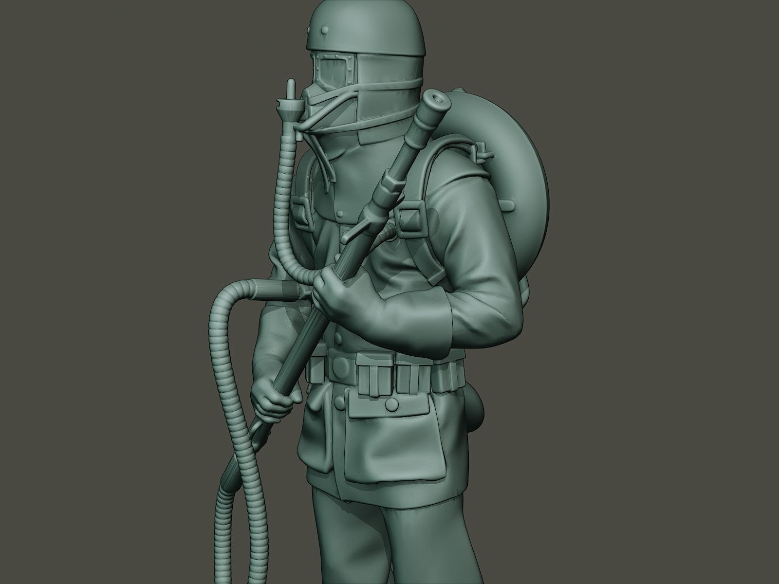 German soldier ww1 stand G5 3D print model_17