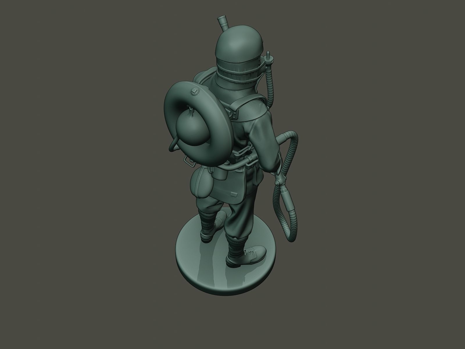 German soldier ww1 stand G5 3D print model_21