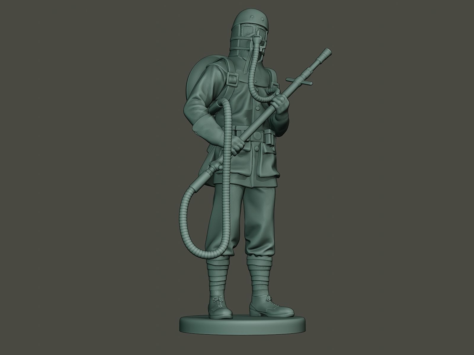 German soldier ww1 stand G5 3D print model_12