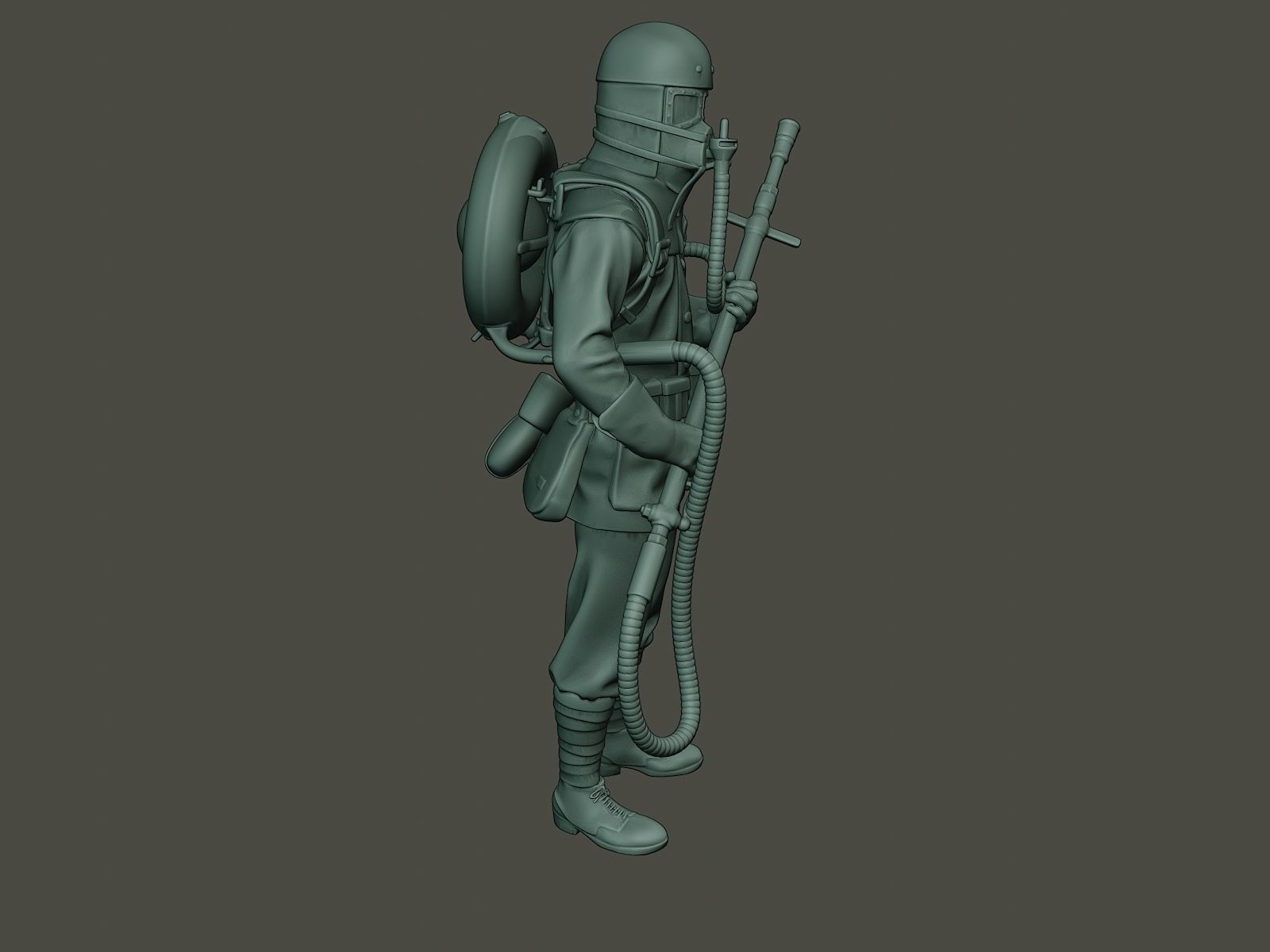 German soldier ww1 stand G5 3D print model_29