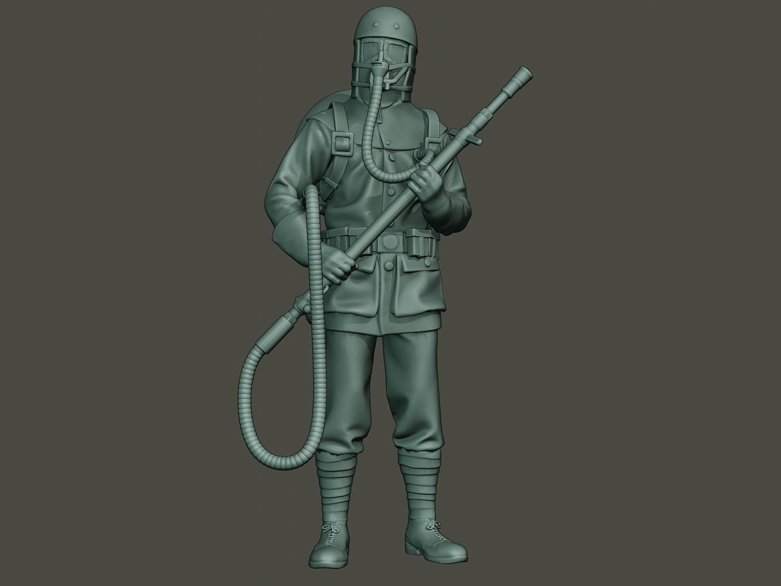 German soldier ww1 stand G5 3D print model_27