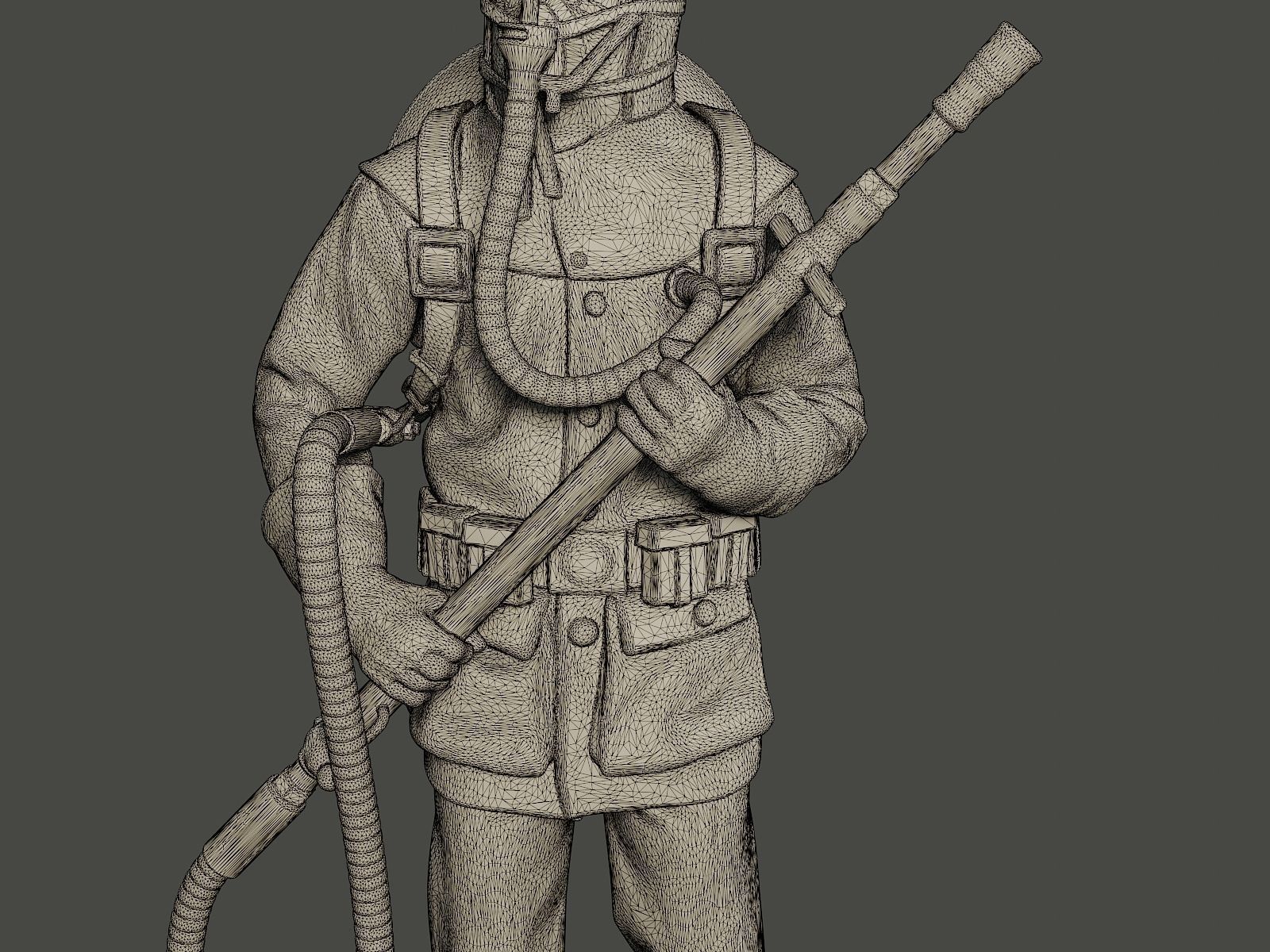 German soldier ww1 stand G5 3D print model_11