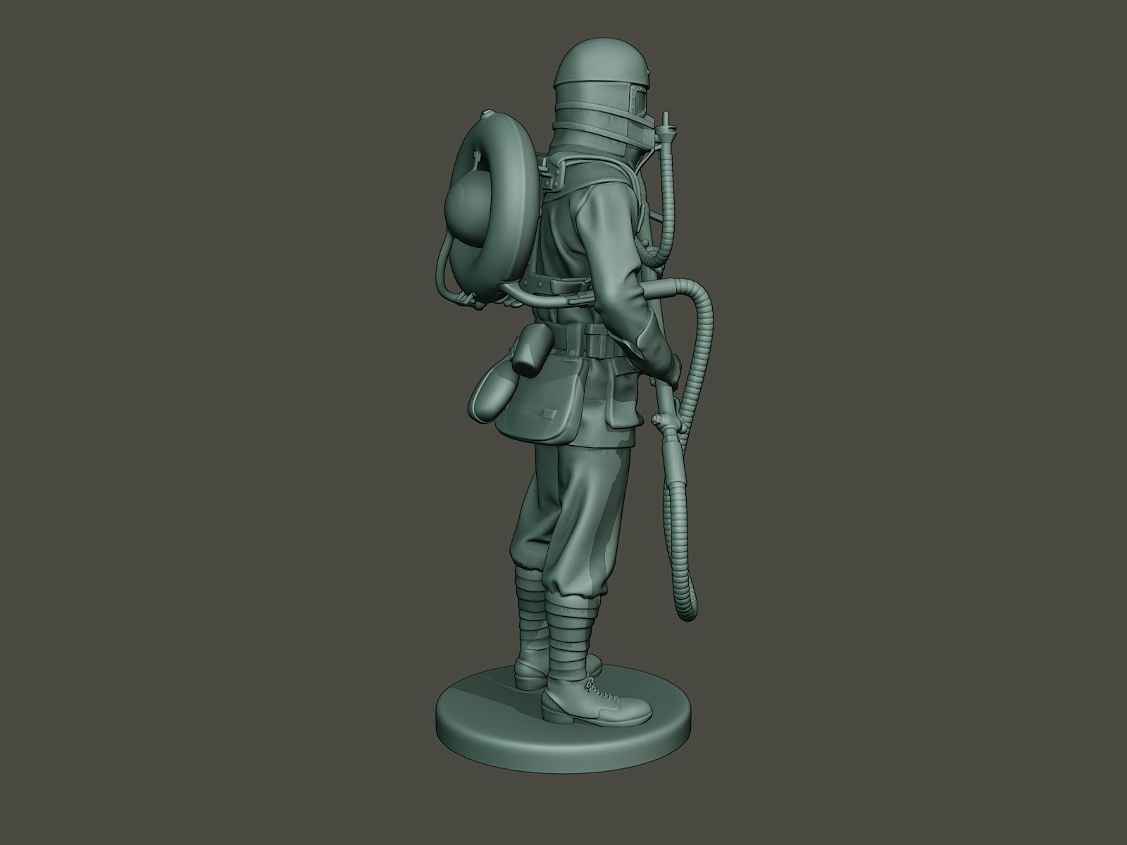 German soldier ww1 stand G5 3D print model_7