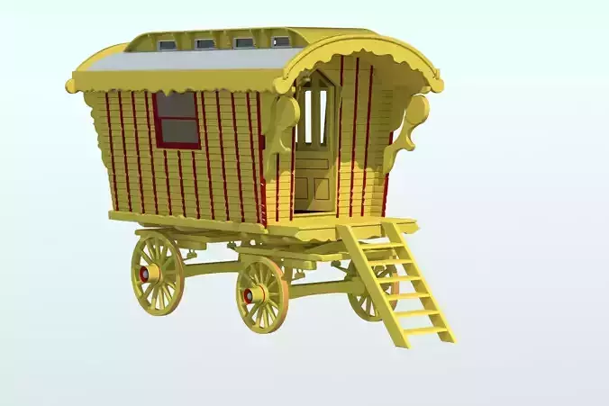 Gypsy Caravan 3D model