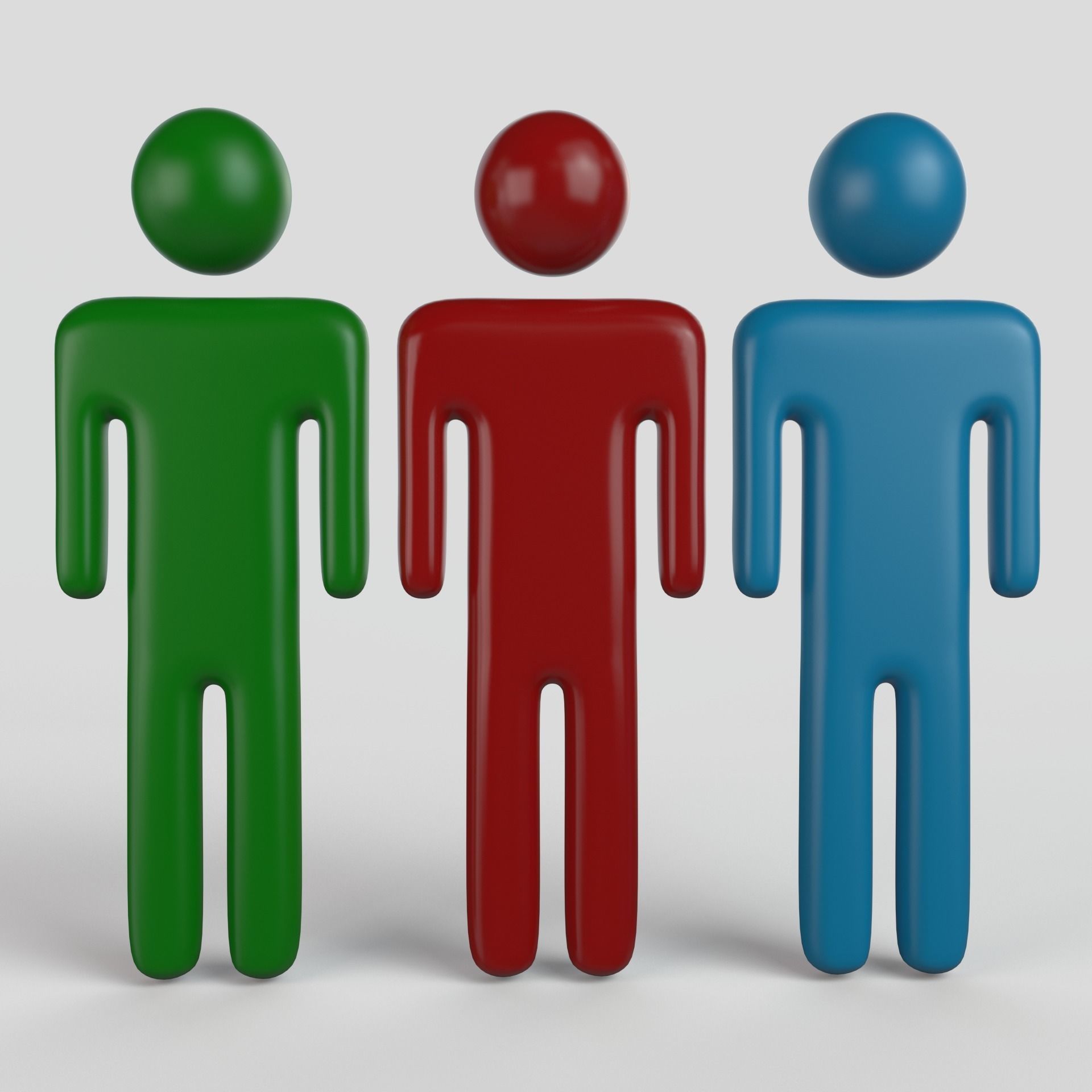 Pictogram Man 3D model_2