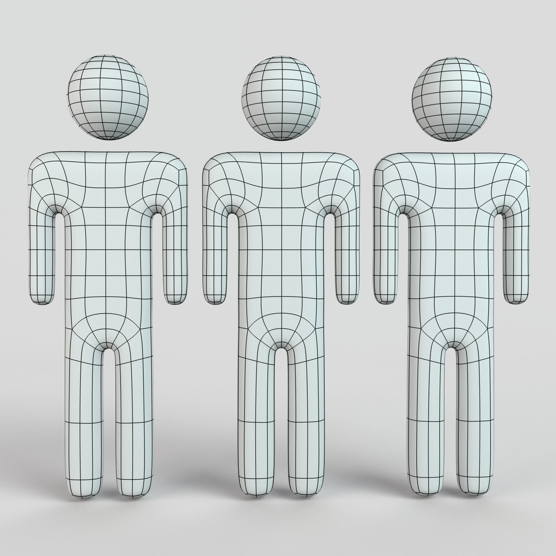 Pictogram Man 3D model_5