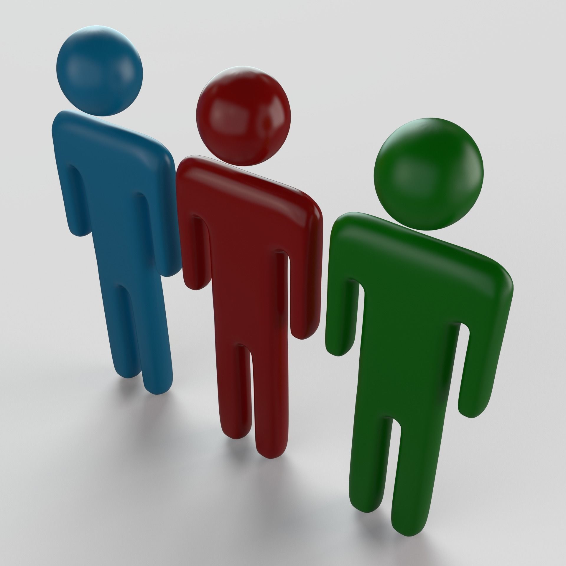 Pictogram Man 3D model_4