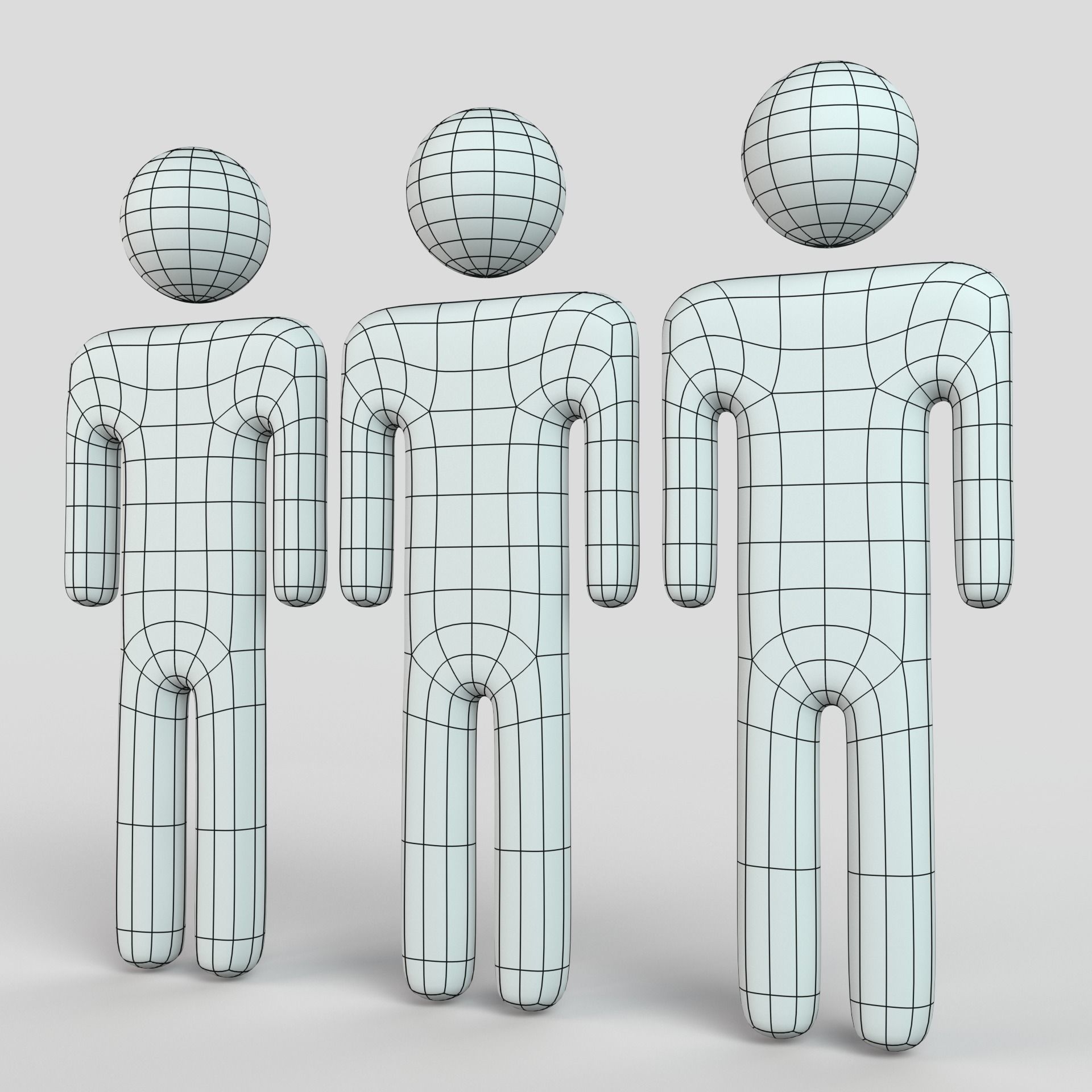 Pictogram Man 3D model_6