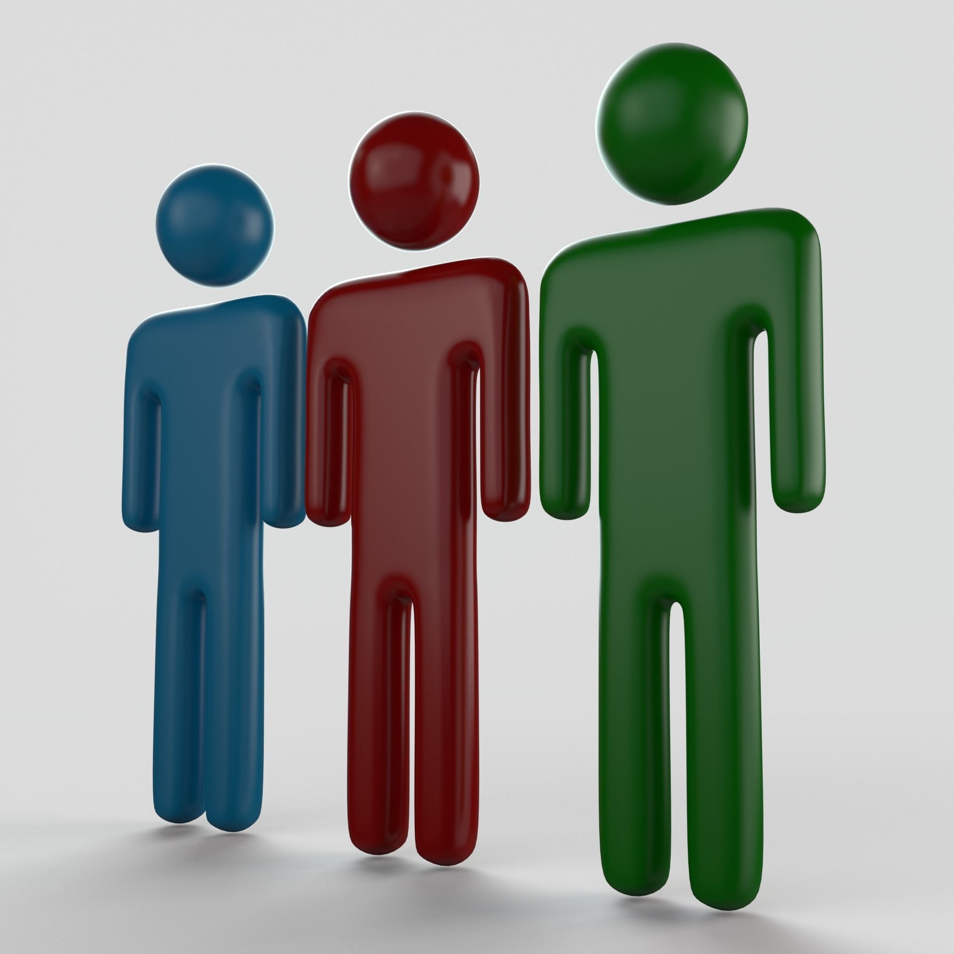 Pictogram Man 3D model_3