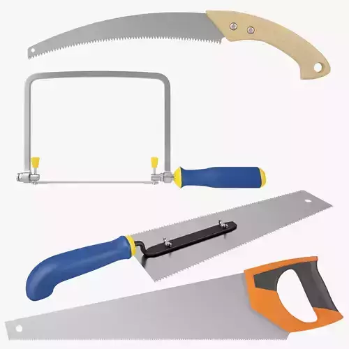Saws Collection 3D Model frame with handles