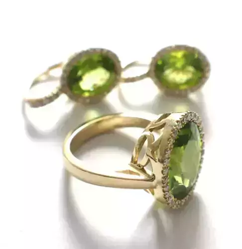 Jewelry Set Ring t Earring Oval stone Parure Set03