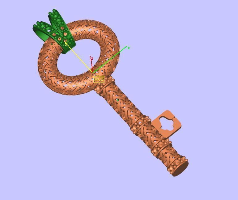 key necklace 3d unisex model 3D print model_3