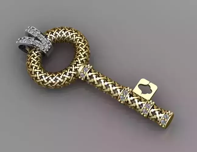 key necklace 3d unisex model