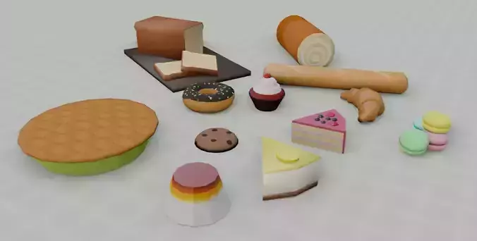 Bakery Set types of food