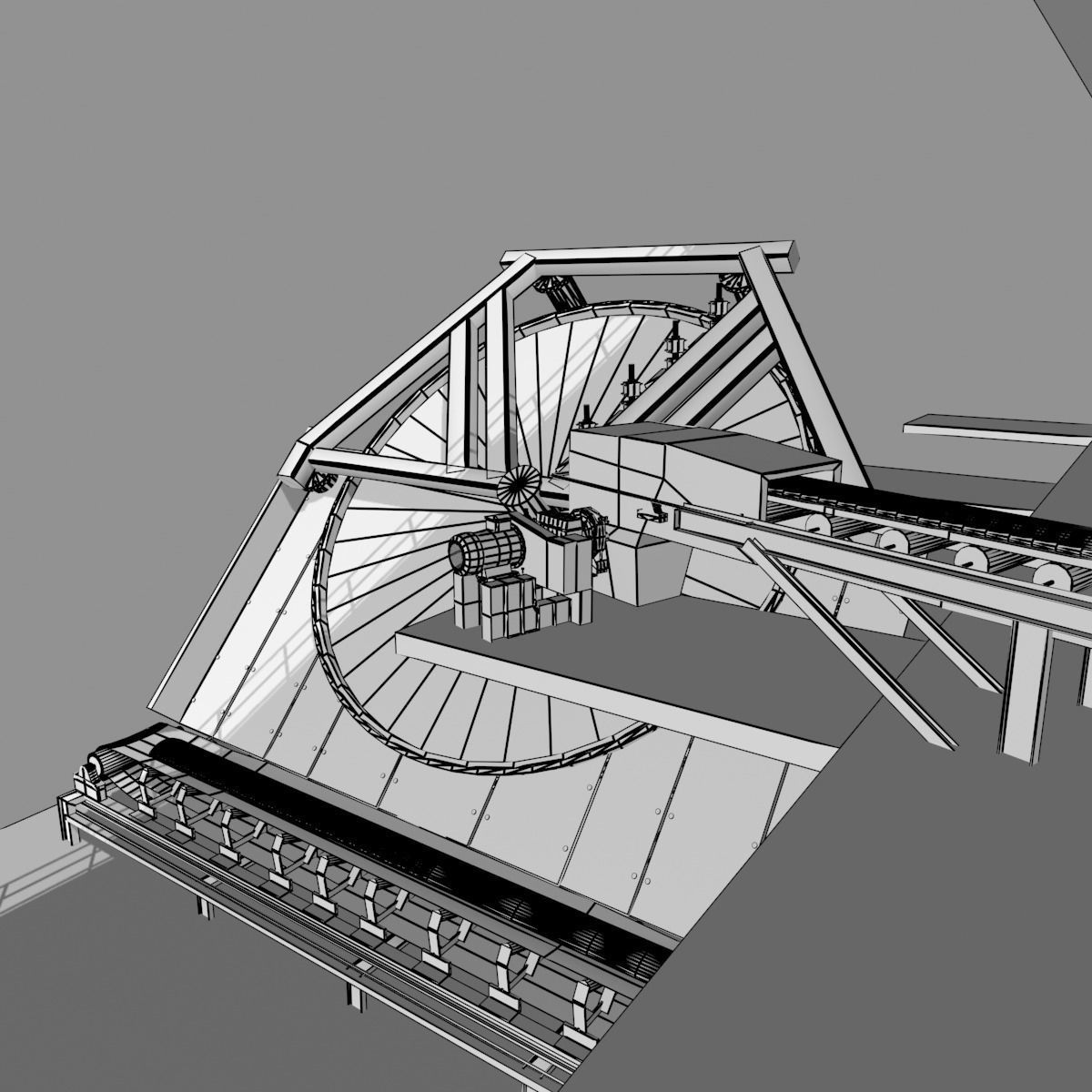 Iron Ore Pelletizing Unit 3D model_12