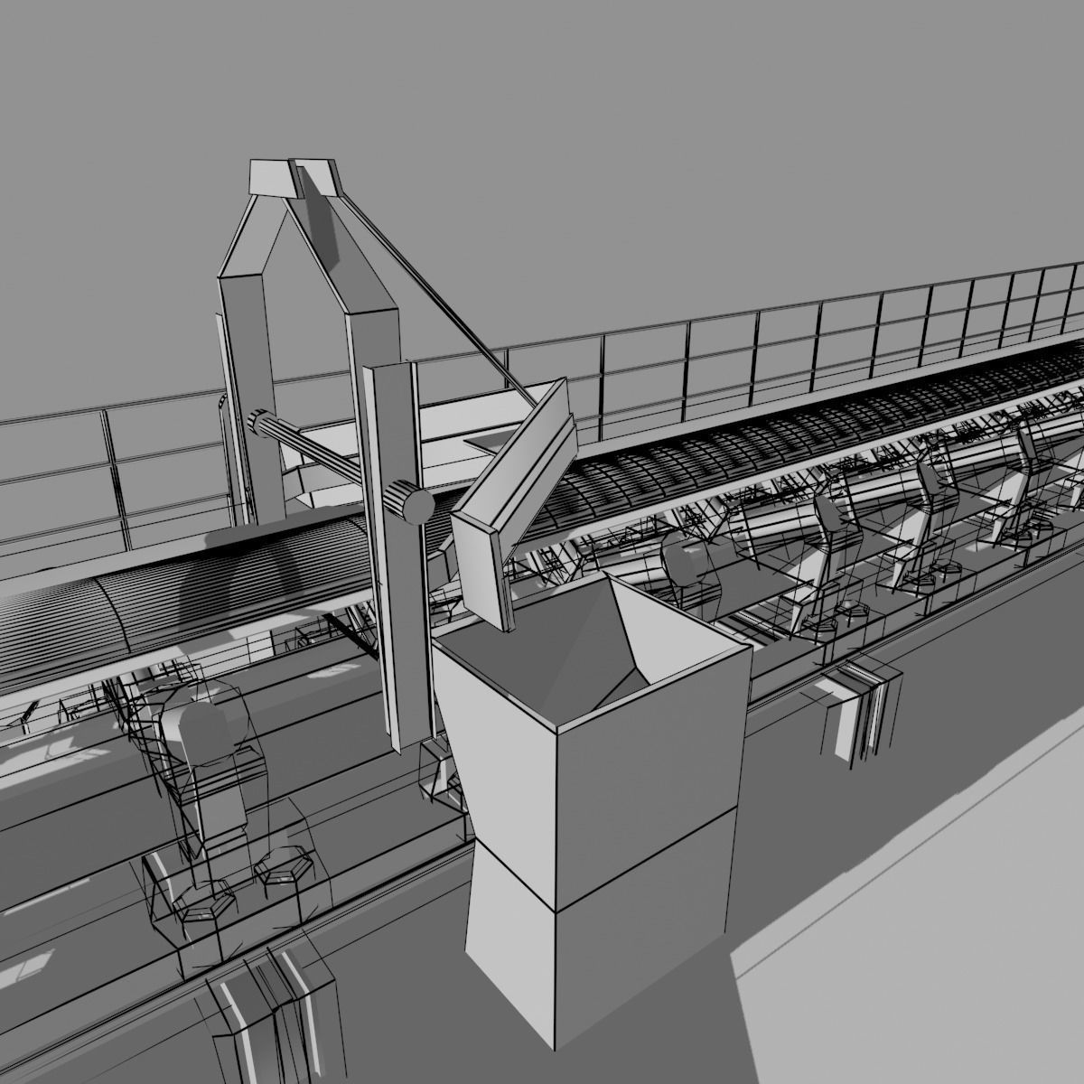 Iron Ore Pelletizing Unit 3D model_10