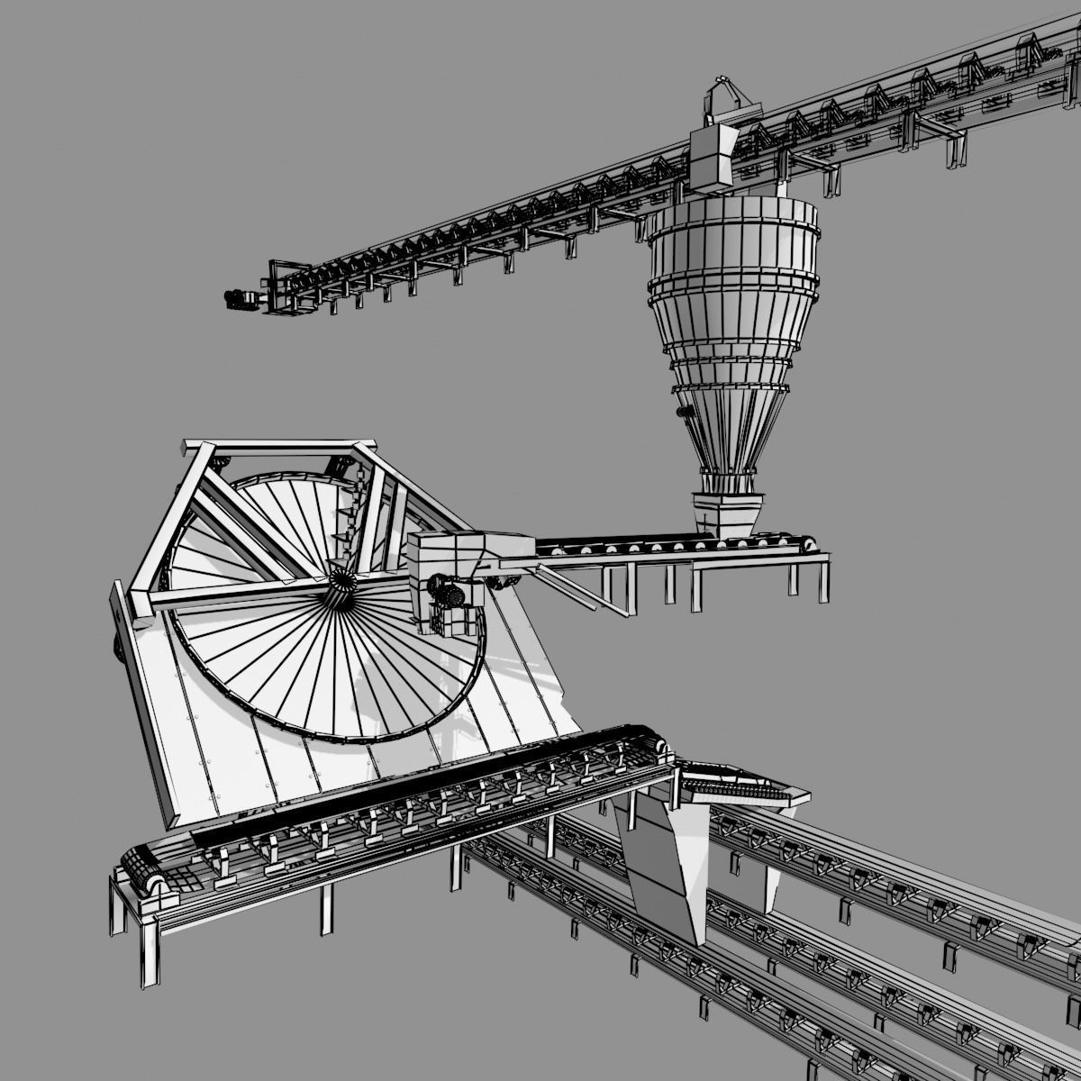Iron Ore Pelletizing Unit 3D model_15