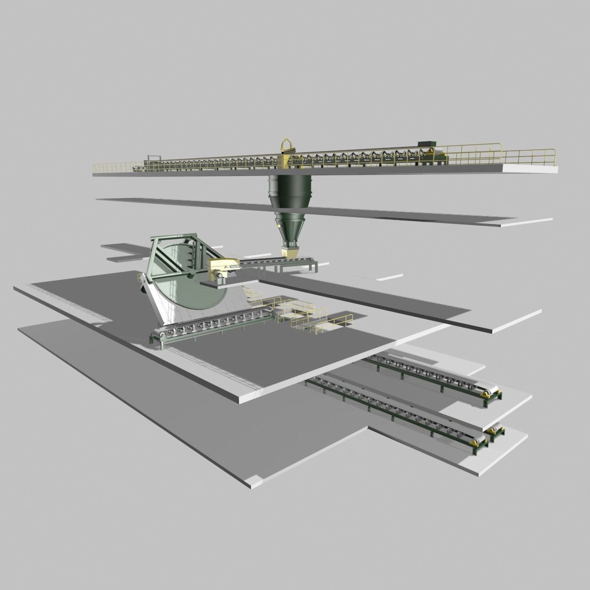 Iron Ore Pelletizing Unit 3D model_6