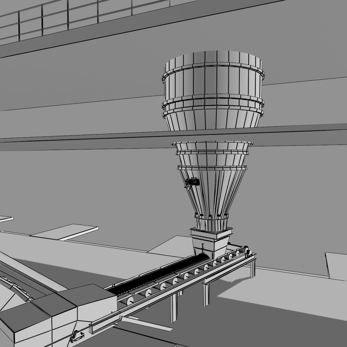 Iron Ore Pelletizing Unit 3D model_9