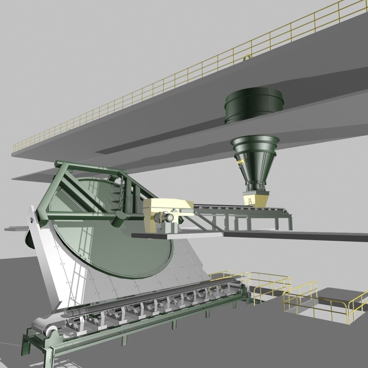 Iron Ore Pelletizing Unit 3D model_7