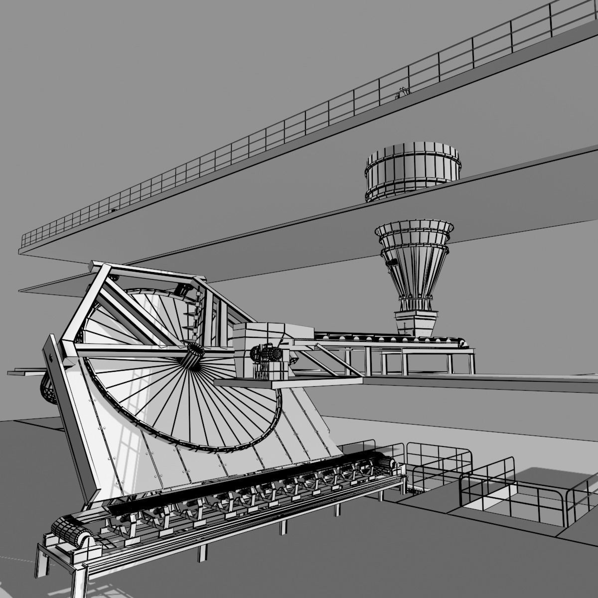 Iron Ore Pelletizing Unit 3D model_8