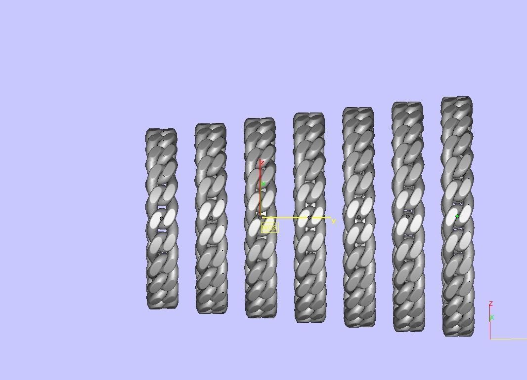 Miami Cuban Link Chain Ring Stackble Ring 3D print model_15