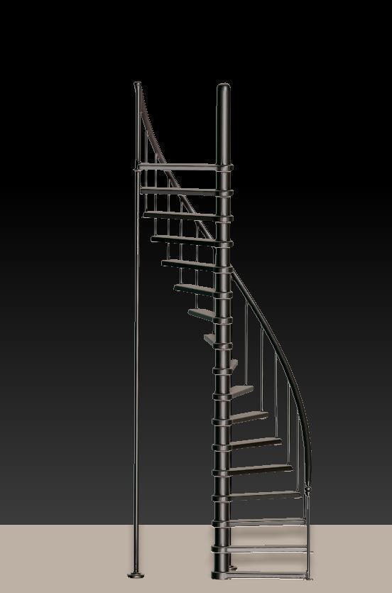 3D Printable ready Modern Spiral Staircase  3D print model_2