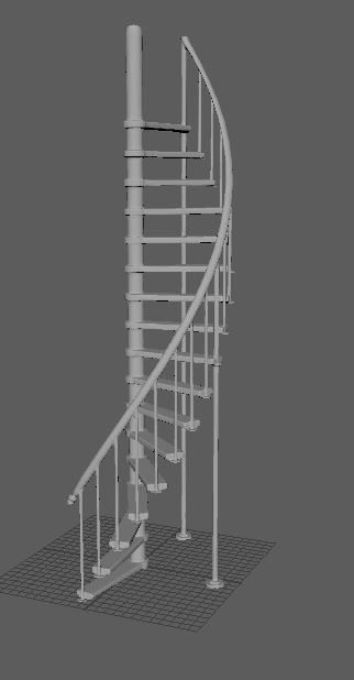 3D Printable ready Modern Spiral Staircase  3D print model_4