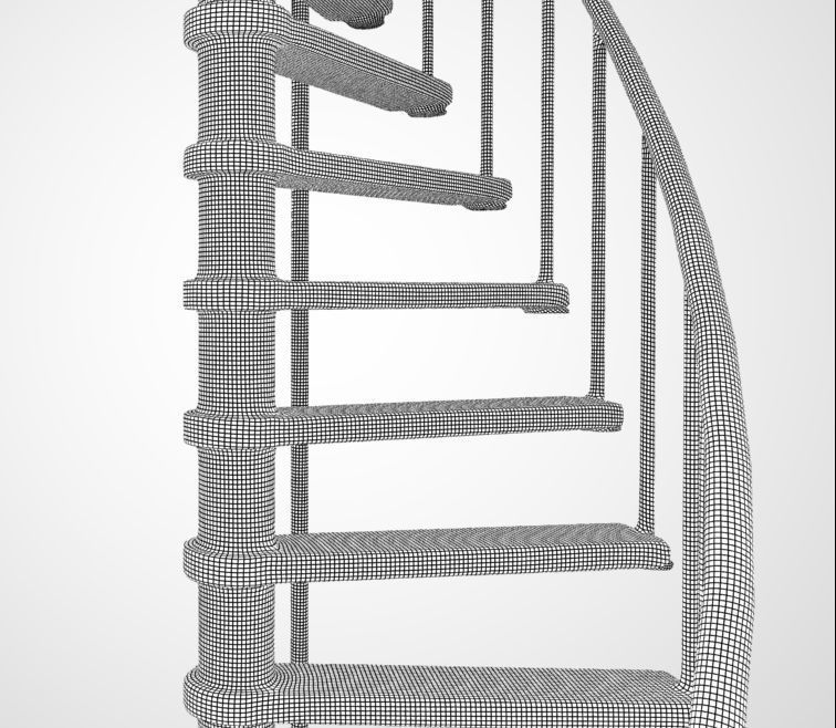3D Printable ready Modern Spiral Staircase  3D print model_3