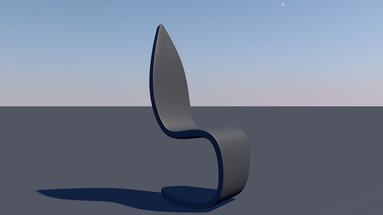 Cantilevered Chair 3D model_9