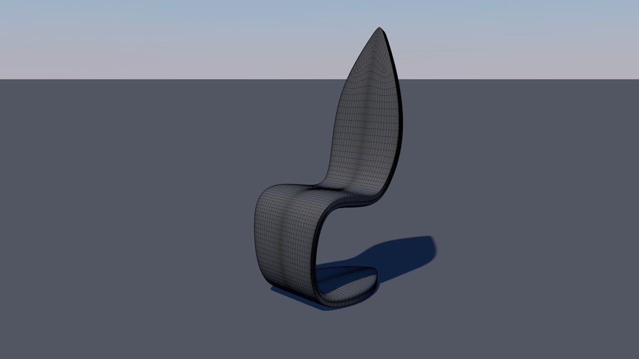 Cantilevered Chair 3D model_2