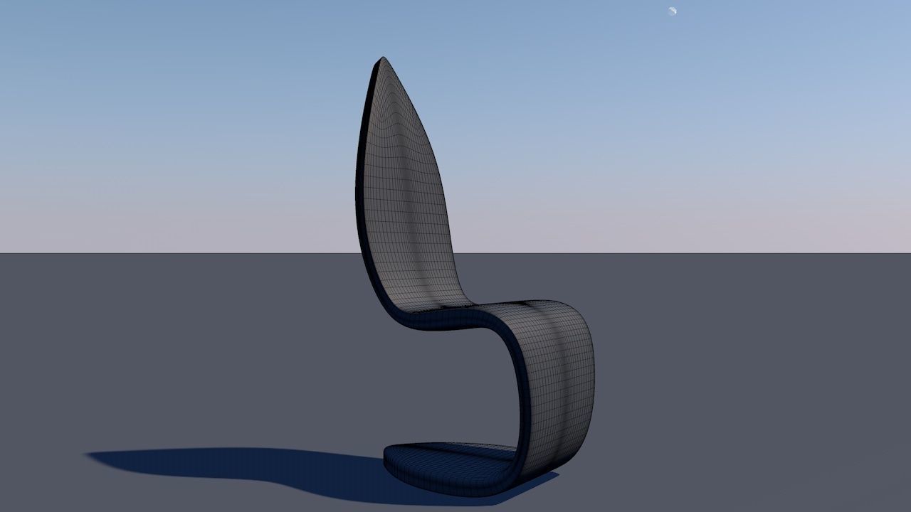 Cantilevered Chair 3D model_4
