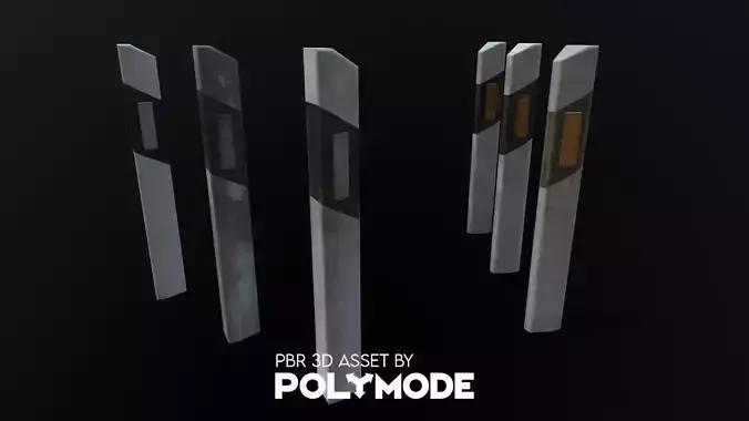 Traffic Signal bars Game-ready Low-poly 3D model Low-poly 3D model