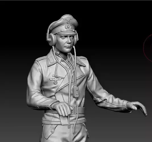 German officer 3D print model