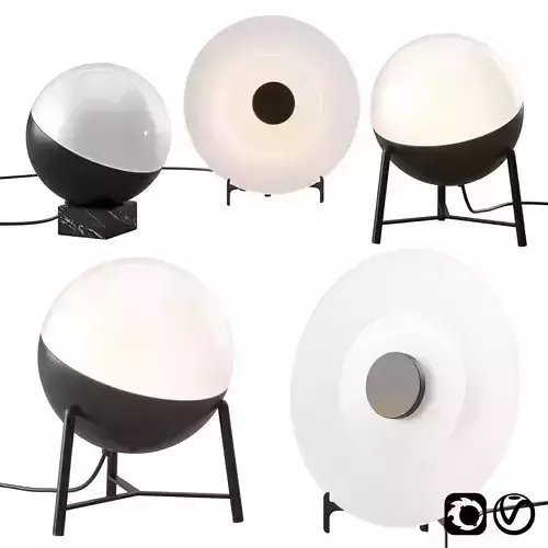 Half and Halos Table Lamp by Milan Iluminacion 3D model