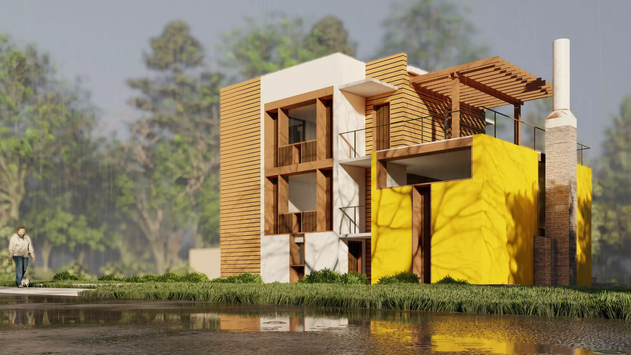 Margaret Esherick House Concept 3D model_0