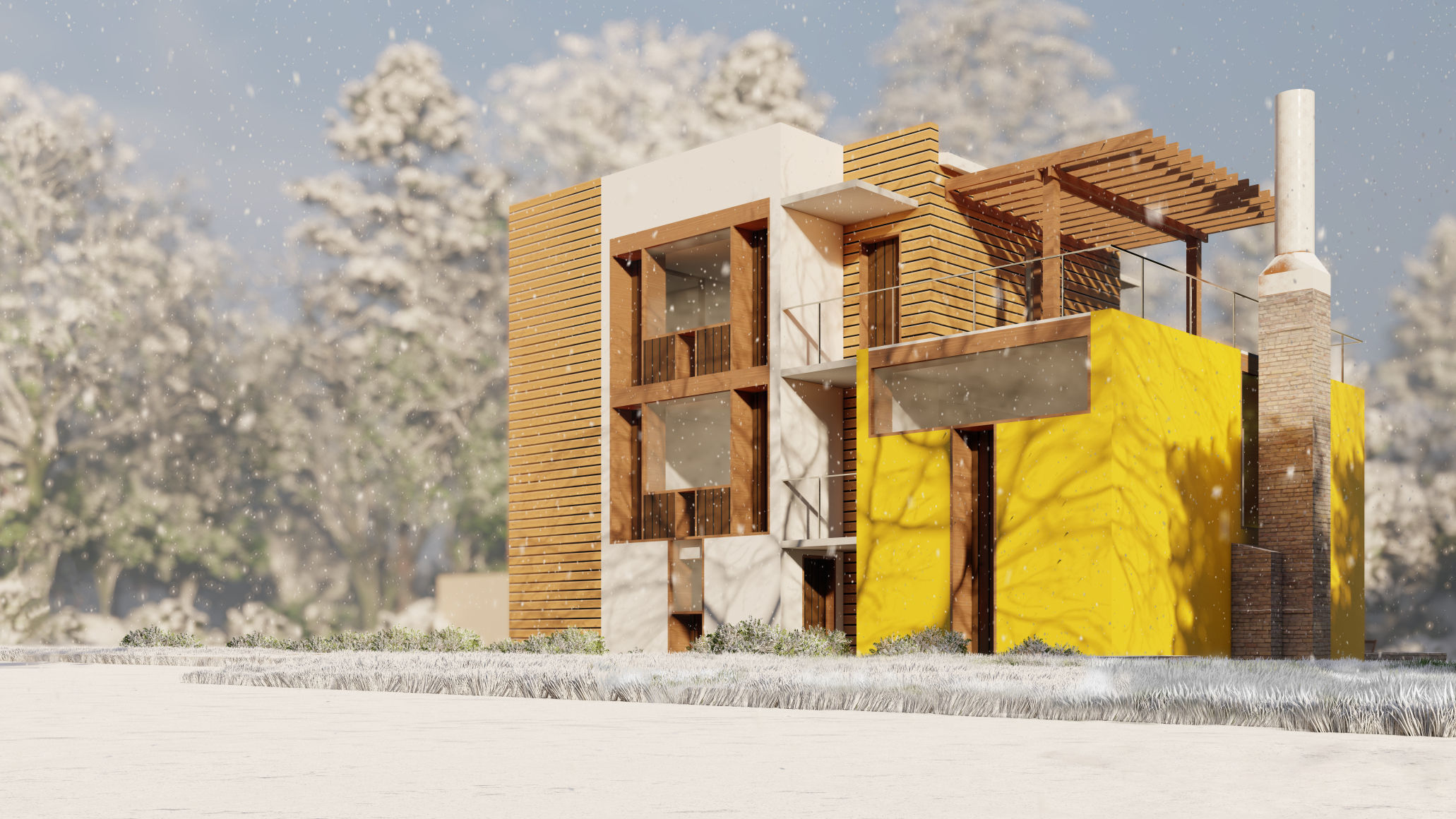 Margaret Esherick House Concept 3D model_3