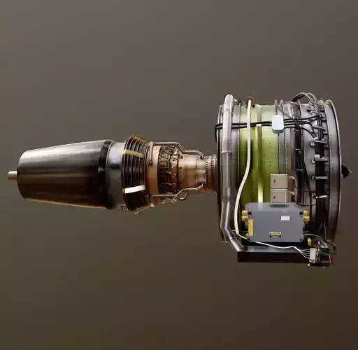 Airbus A320 Airplane Enigne Turbofan 3D model
