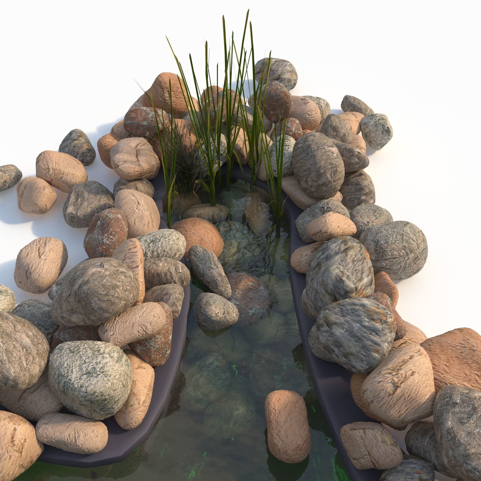 Garden Pond 3D model_6